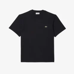 Lacoste Miesten T-Paita, MID WEIGHT COTTON JERSEY T-SHIRT NOS Musta