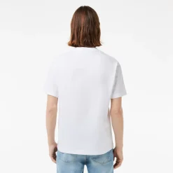 Lacoste Miesten T-Paita, MID WEIGHT COTTON JERSEY T-SHIRT NOS Valkoinen