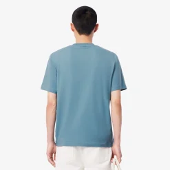 Lacoste miesten t-paita, MID WEIGHT COTTON JERSEY T-SHIRT Indigo