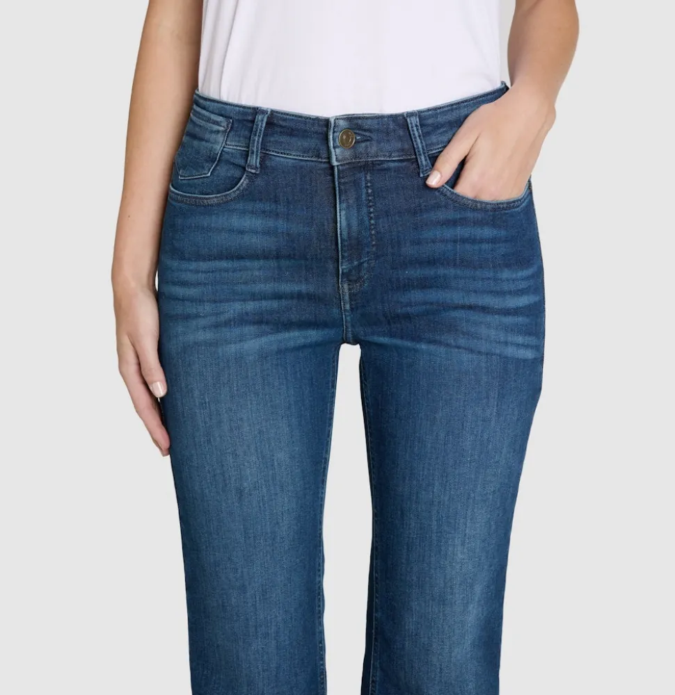 Mac naisten farkut Laura Stretch Denim, tummansininen