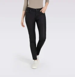 Mac Naisten Farkut, SLIM COATED COTTON TENCEL Musta