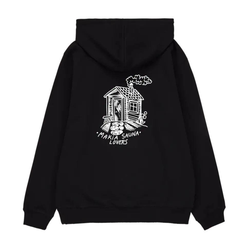 Makia huppari Sauna Hooded Sweatshirt, musta