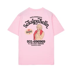 Makia Kummeli Seksipuhelin T-shirt, vaaleanpunainen
