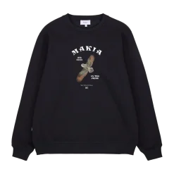 Makia miesten collegepaita Bubi Sweatshirt, musta