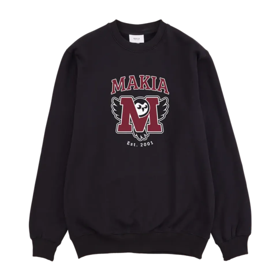 Makia Miesten Collegepaita, K UGLA SWEATSHIRT Musta