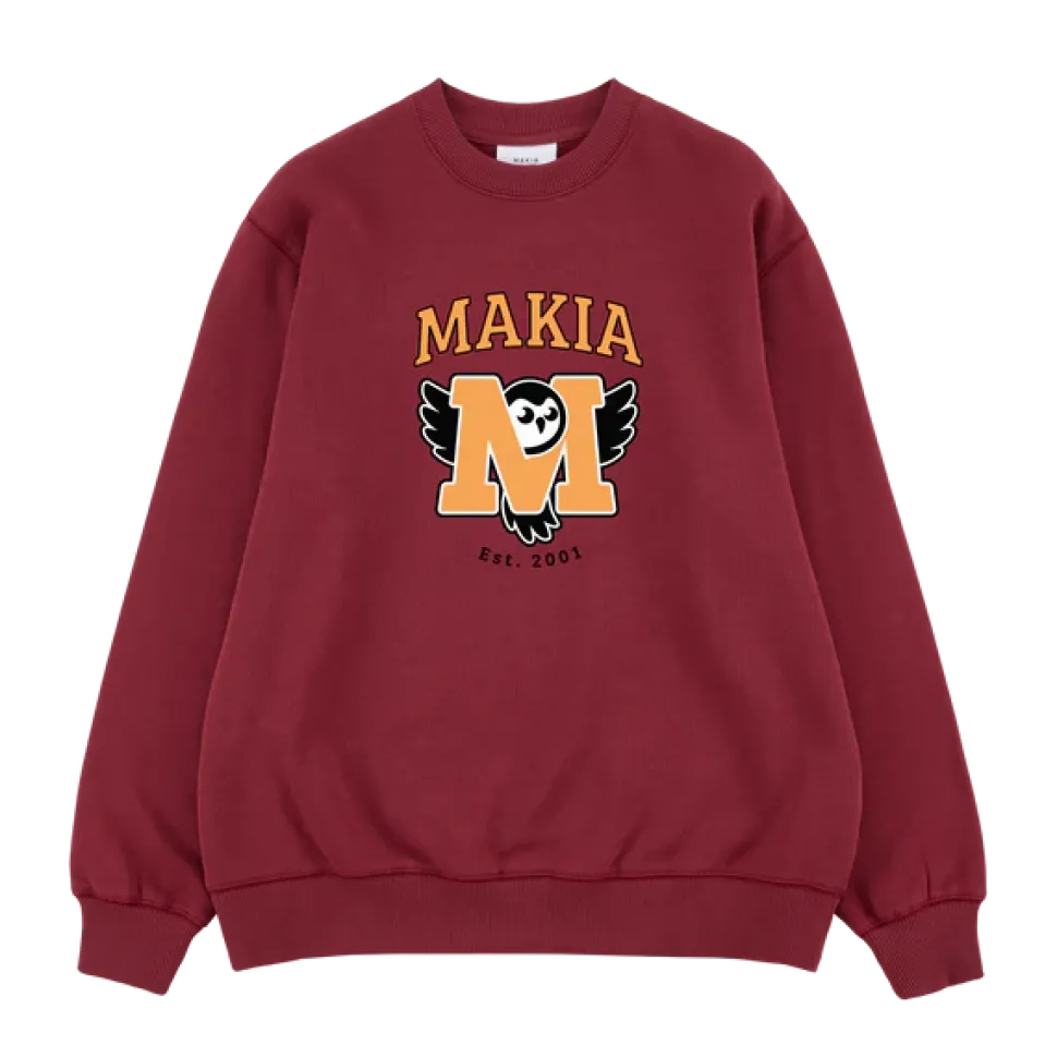 Makia Miesten Collegepaita, K UGLA SWEATSHIRT Punainen