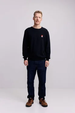 Makia Miesten Collegepaita, TONNI SWEATSHIRT Musta