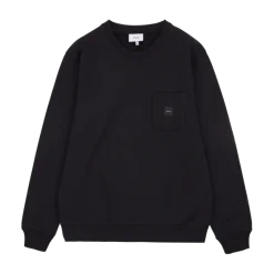 Makia miesten collegepusero, SQUARE POCKET SWEATSHIRT Musta
