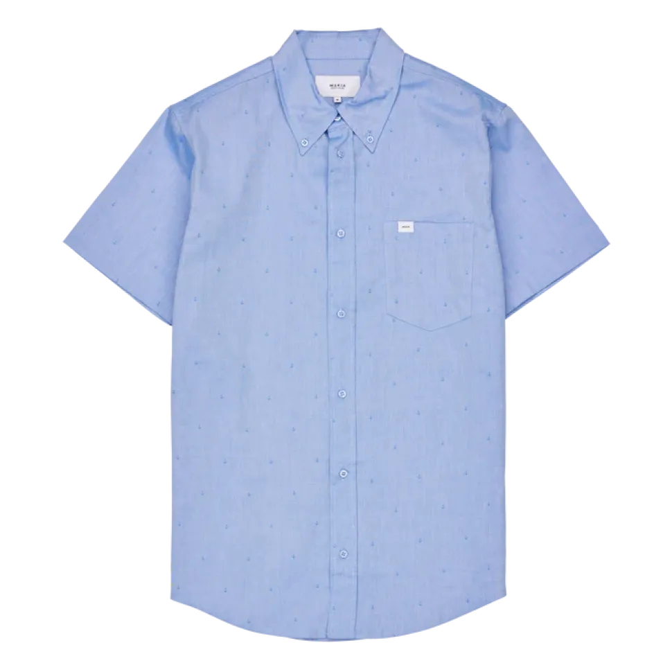 Makia miesten kauluspaita, ANCHORS SHIRT SS Keskisininen