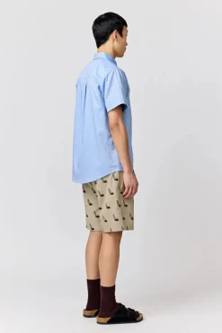 Makia miesten kauluspaita, ANCHORS SHIRT SS Keskisininen