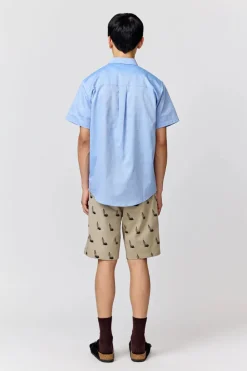 Makia miesten kauluspaita, ANCHORS SHIRT SS Keskisininen
