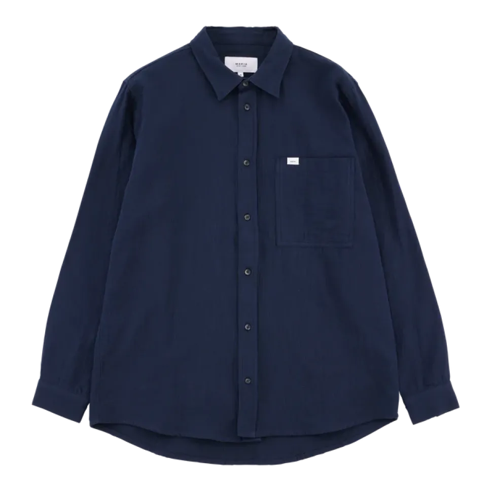 Makia miesten kauluspaita, HUSK SHIRT Tummansininen