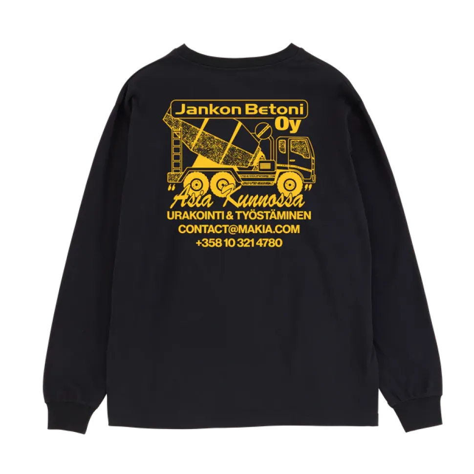 Makia, Miesten Paita, Betoni Long Sleeve Musta
