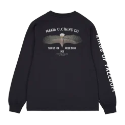 Makia miesten pitkähihainen paita Wings Long Sleeve, musta
