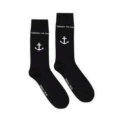 Makia miesten sukat, ANCHORS SOCK 3-PACK Musta