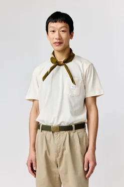Makia miesten t-paita K Square Pocket t-shirt, luonnonvalkoinen
