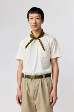 Makia Miesten T-paita, Square Pocket T-Shirt Luonnonvalkoinen