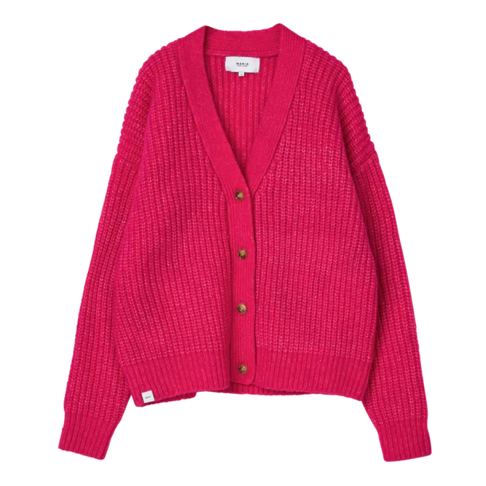 Makia naisten neuletakki Florence Cardigan, pinkki