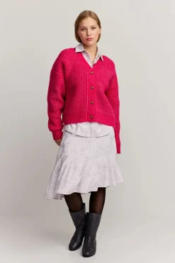 Makia naisten neuletakki Florence Cardigan, pinkki
