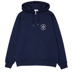 Makia unisex huppari, A-PROJECT HOODED ZIP SWEATSHIRT Tummansininen
