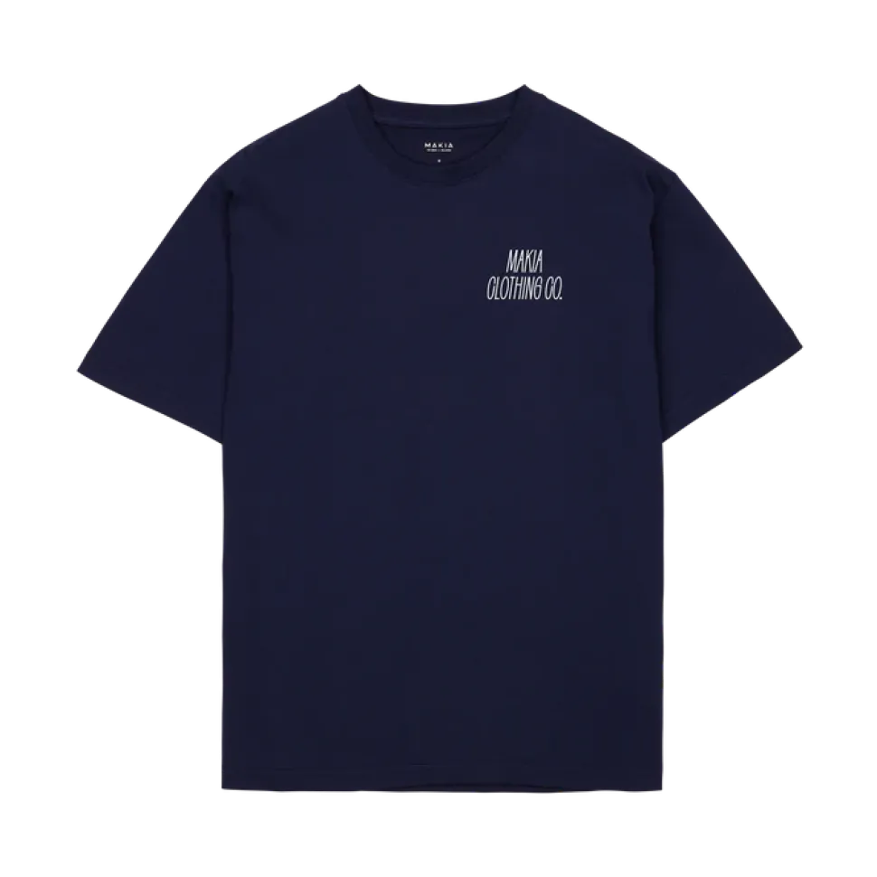 Makia unisex t-paita, HEELING T-SHIRT Tummansininen