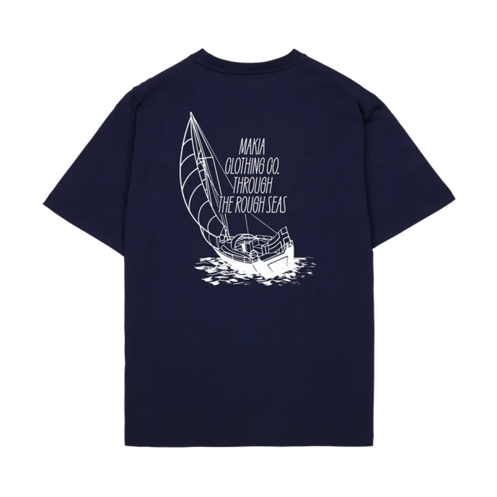 Makia unisex t-paita, HEELING T-SHIRT Tummansininen