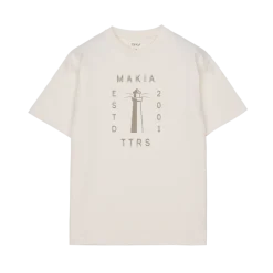 Makia unisex t-paita, MARKER T-SHIRT Luonnonvalkoinen