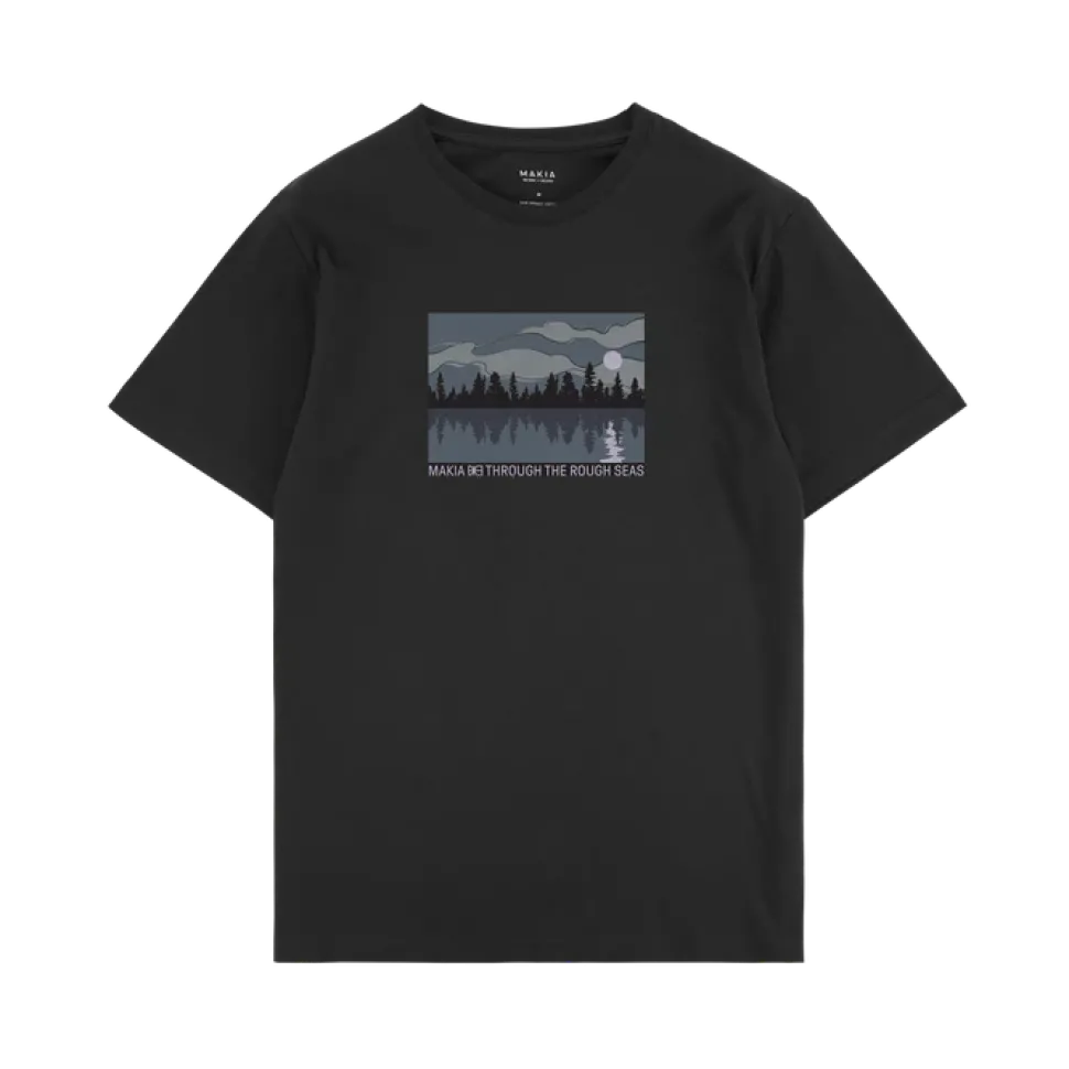 Makia unisex t-paita, SHORLINE T-SHIRT Musta