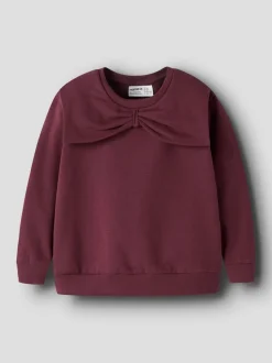 Mame It lasten collegepaita NMFSOVEA LS NREG SWEATSHIRT, viininpunainen