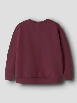 Mame It lasten collegepaita NMFSOVEA LS NREG SWEATSHIRT, viininpunainen