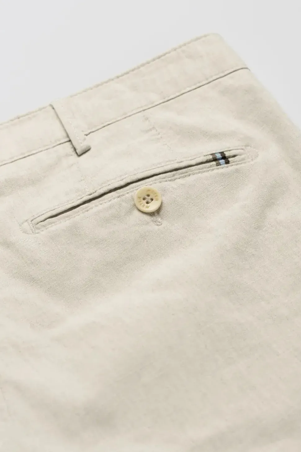 Meyer miesten housut, BONN LINEN COTTON TROUSER Beige