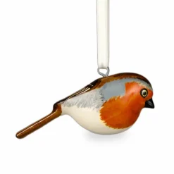 Mifuko Koriste, Wooden ornament | Robin chat