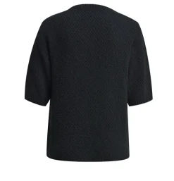 Milano Italy naisten neuletakki, CARDIGAN 1/2 SLEEVE BLACK Musta