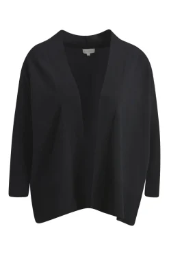 Milano Italy Naisten Neuletakki, OPEN SHORT CARDIGAN BLACK Musta