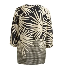 Milano Italy naisten pusero, BLOUSE BLACK PRINT Musta Kuosi