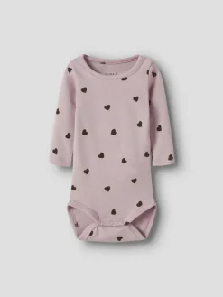 Name It lasten body, NBFKHEART LS BODY Vaaleanpunainen Kuos