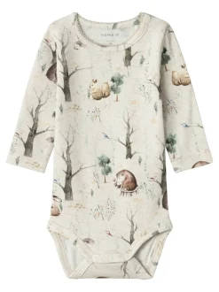 Name It lasten body, NBFOLEVA LS BODY Beige Kuosi