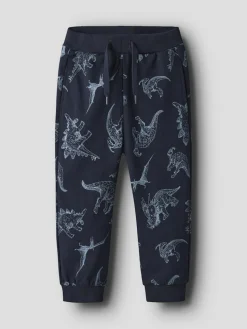 Name It lasten collegehousut, NMMVARON AOP SWEATPANT Tummansininen