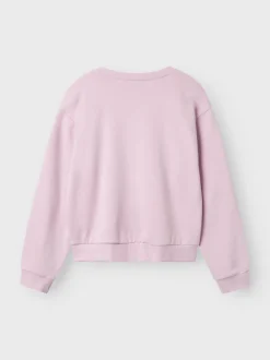 Name It lasten college, NKFTEKA LS REG SWEAT Vaaleanpunainen