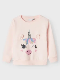 Name It lasten college, NMFKRISTINE LIGHT SWEAT Vaaleanpunainen