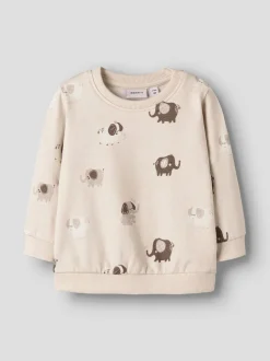 Name It lasten collegepaita, NBNOHAPI LS SWEAT BRU Beige