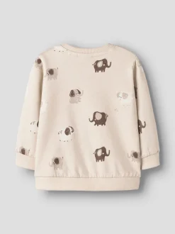 Name It lasten collegepaita, NBNOHAPI LS SWEAT BRU Beige