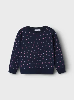 Name It lasten collegepusero, NMFDAVINA LS SWEAT FLEECE Tummansininen