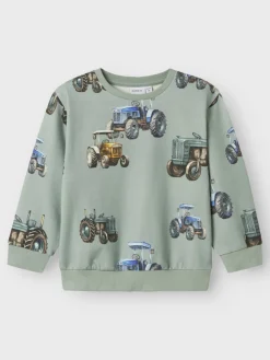 Name It lasten collegepusero, NMMLUDVIG SWEATSHIRT Vaaleanvihreä