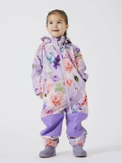 Name It Lasten Haalari, NMF ALFA08 SOFTSHELL SUIT MULTI FLOWER Liila