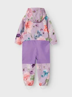 Name It Lasten Haalari, NMF ALFA08 SOFTSHELL SUIT MULTI FLOWER Liila