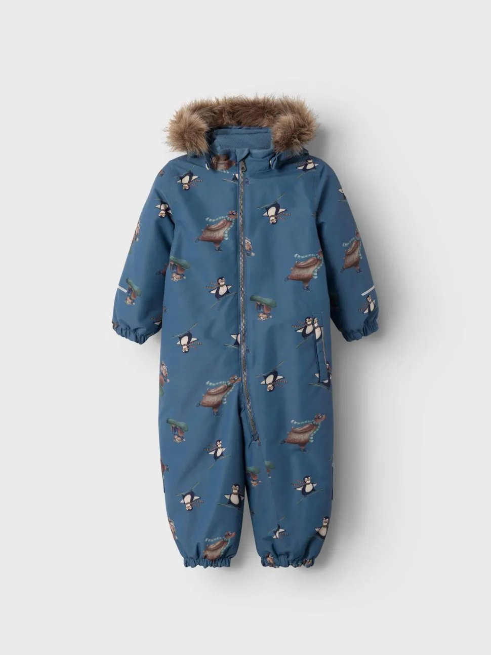 Name It lasten haalari, NMMSNOW10 SUIT ALPIN ANIMALS Vaaleansininen