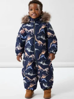 Name It Lasten Haalari, NMMSNOW10 SUIT DINO DREAM NOOS Sininen Kuosi