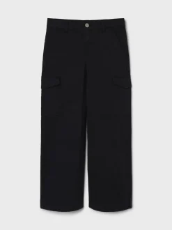 Name It lasten housut, NKFROSE WIDE TWILL CARGO 8101 Musta