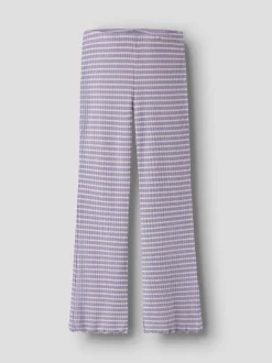 Name It lasten housut NKFVEMMA FLARE PANT, raidallinen lila